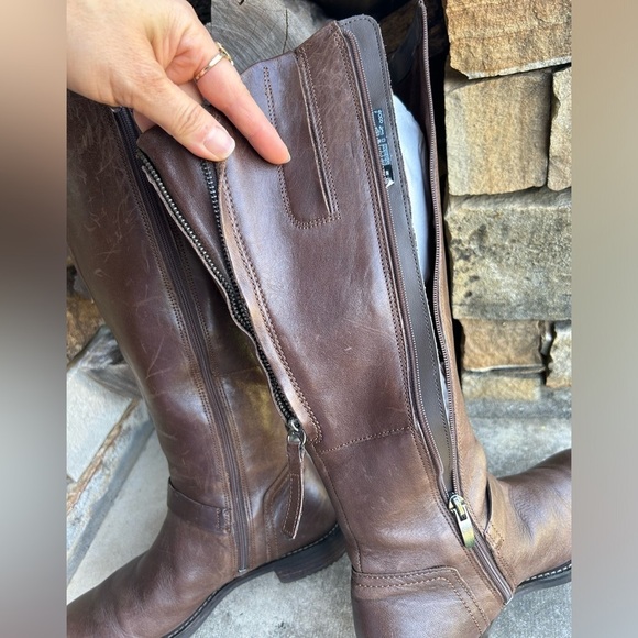 Ecco Sartorell 25 women’s knee high riding cocoa brown boots Sz-37(6.5) K - Picture 10 of 13